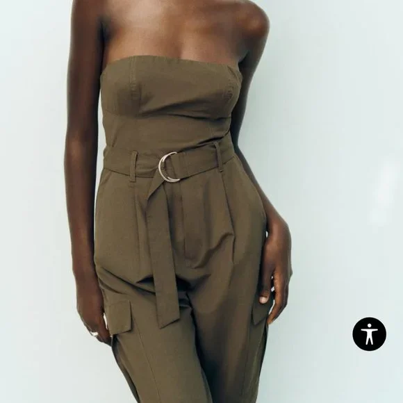 ZARA - Olive Jumpsuit | Worn once, new! - Picture 1 of 5